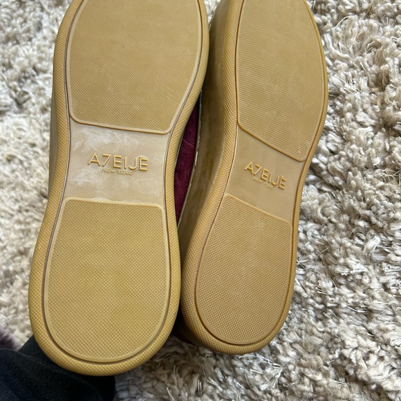 A7EIJE  71 Women's Eden Suede Platform Sneakers Maroon  Size 8 - Picture 6 of 10